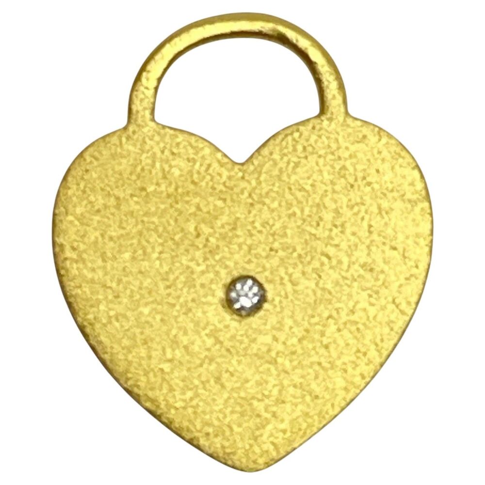 CHARM ME UP 22k gold diamond heart charm by DOROTA LASAK